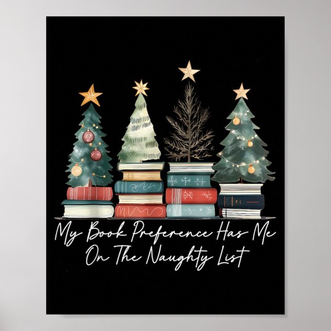 Affiche My Book Preference Has Me On The Naughty List Chri (Devant)