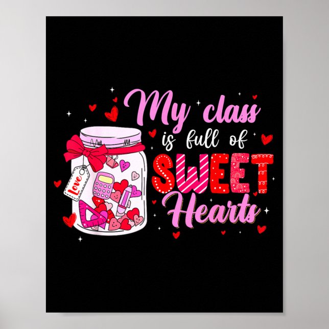 Affiche My Cl Is Full Of Sweethearts For Teacher Women Val (Devant)
