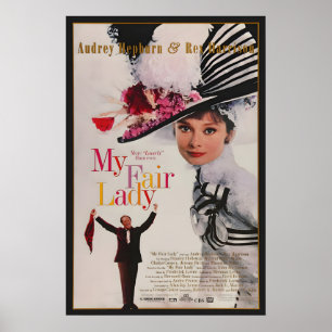 Affiche My Fair Lady Rétro Audrey Hepburn Rex Harrison
