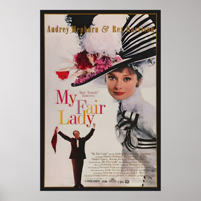 Affiche My Fair Lady Rétro Audrey Hepburn Rex Harrison (Devant)