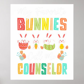 Affiche my favorite bunnies call me counselor, retro, vint