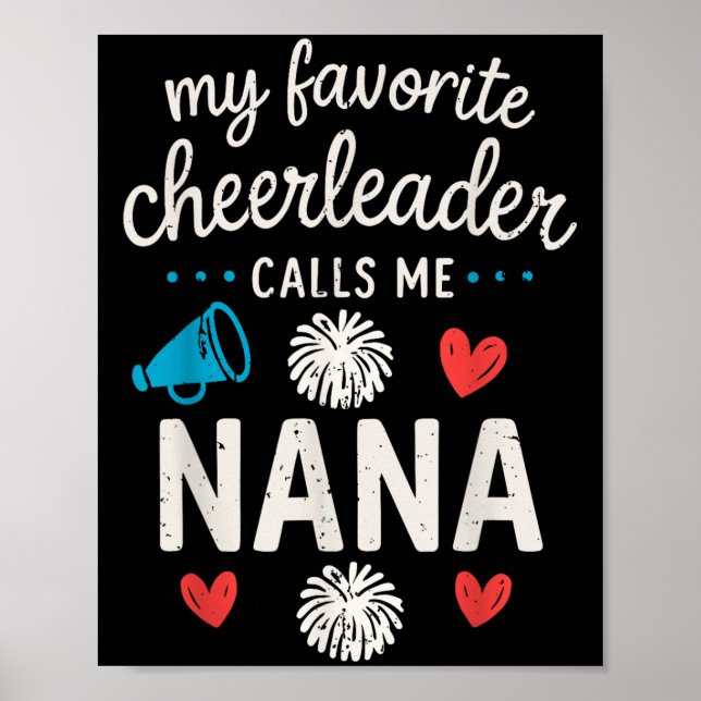 Affiche My Favorite Cheerleader Calls Me Nana Grandma Chee (Devant)