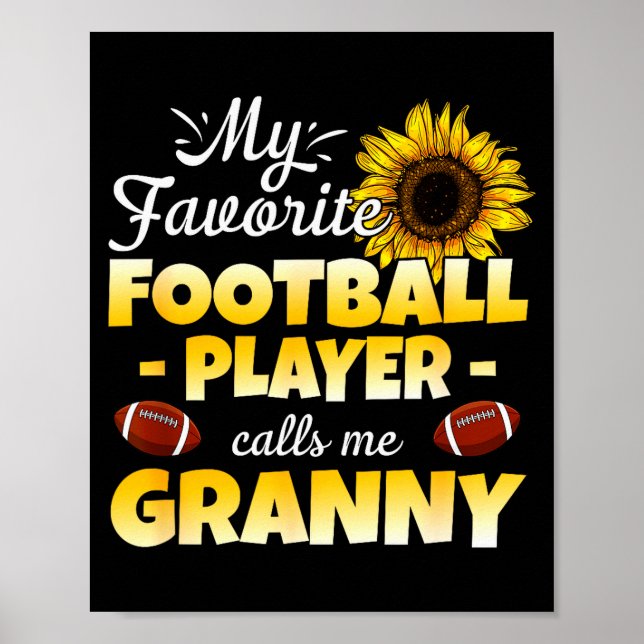 Affiche My Favorite Football Player Calls Me Granny  (Devant)