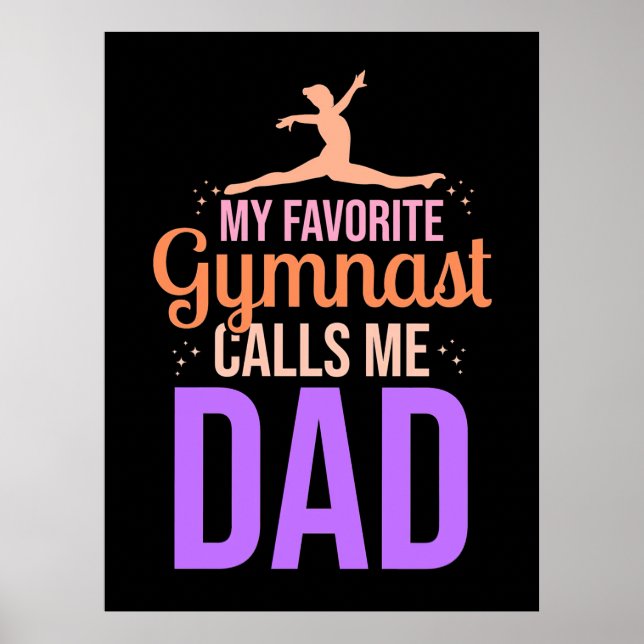 Affiche My Favorite Gymnast Calls Me Dad (Devant)