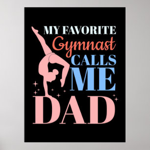 Affiche My Favorite Gymnast Calls Me Daddy