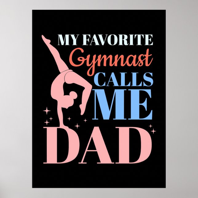 Affiche My Favorite Gymnast Calls Me Daddy (Devant)