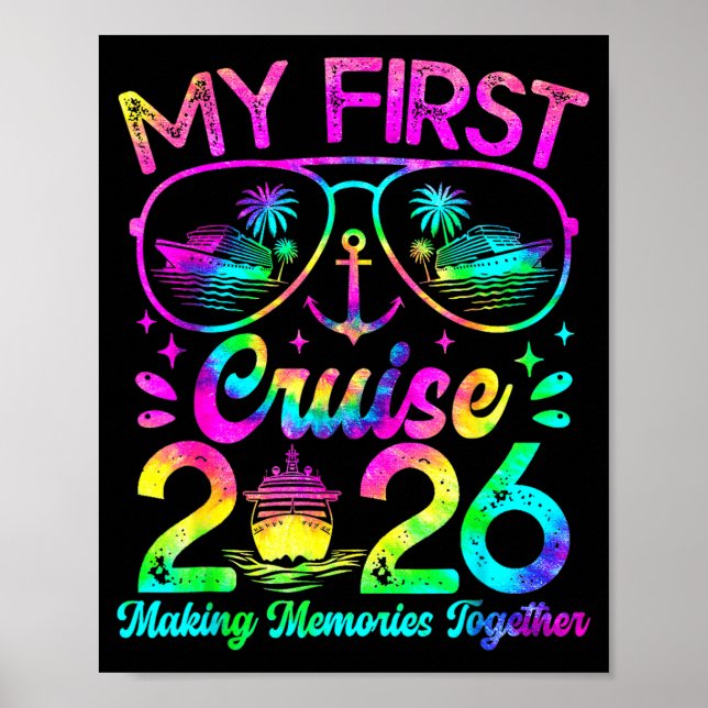 Affiche My First Cruise 2026 Funny First Time Cruise Vacat (Devant)