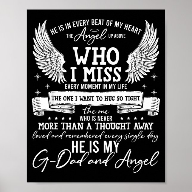 Affiche My G-dad Is My Guardian Angel In Heaven, Grief To  (Devant)