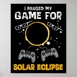 Affiche My Game Solar Eclipse 2024 Jeu Joueur Hommes Garço