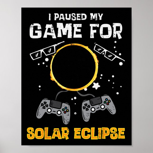 Affiche My Game Solar Eclipse 2024 Jeu Joueur Hommes Garço (Devant)