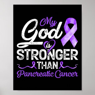 Affiche My God Is Stronger Than Pancreatic Breast Cancer A