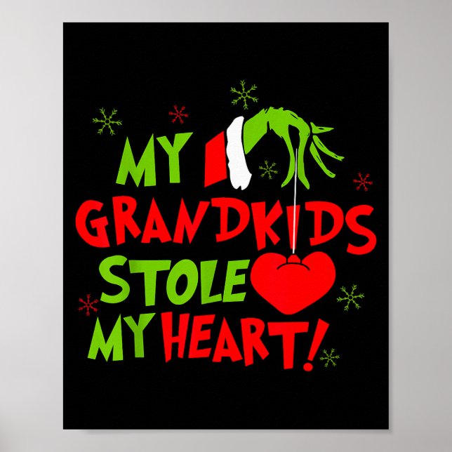 Affiche My Grandkids Stole My Heart Christmas Holiday Gran (Devant)