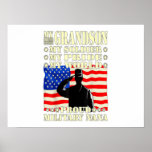 Affiche My grandson my soldier hero proud military gift<br><div class="desc">My grandson my soldier hero proud military gift</div>