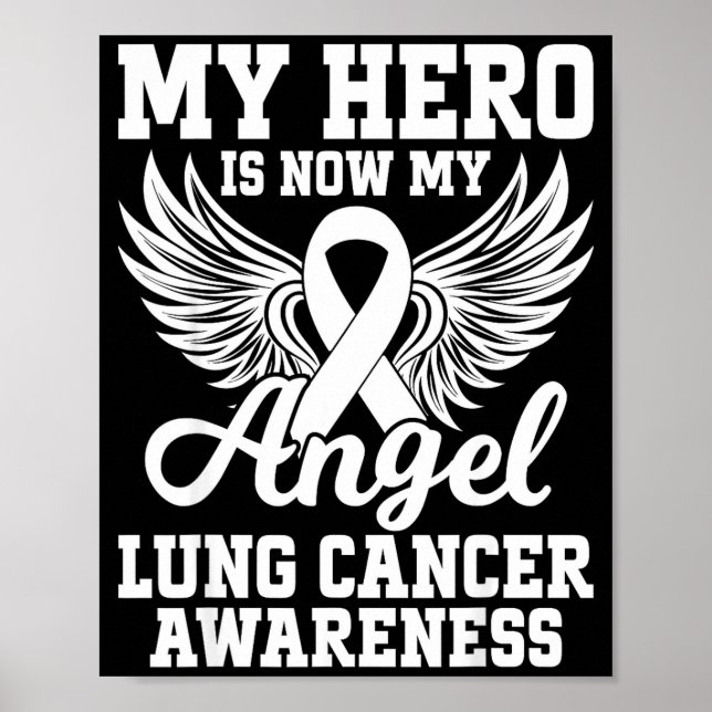 Affiche My Hero Is Now My Angel Lung Cancer Awareness  (Devant)
