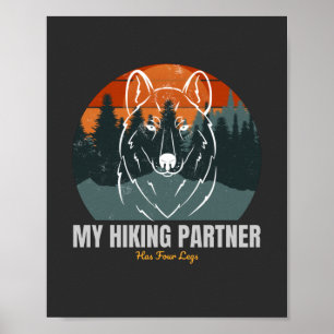Affiche My Hiking Partner Has Four Legs