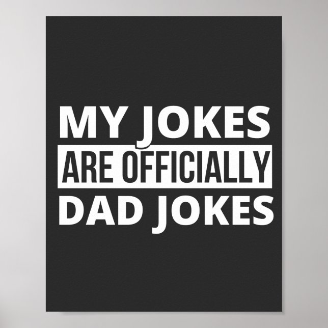 Affiche my jokes are dad jokes (Devant)