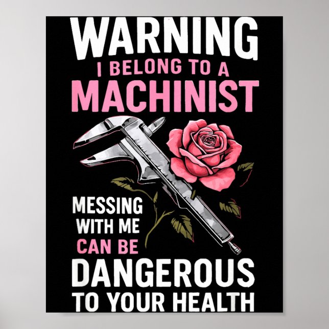 Affiche My Knight In Machinist Wife Girlfriend Funny Anniv (Devant)