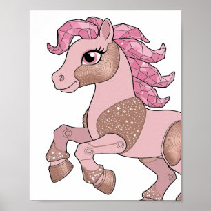 Affiche MY LITTLE PONY Design Moderne en Argent Incroyable