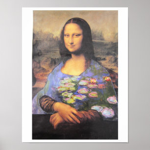 Affiche My New Dress - Mona Lisa in a Monet - collage 2024