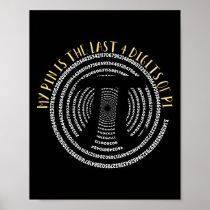Affiche My Pin Est Le Dernier 4 Chiffres De Pi I Pi Jour F