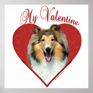 Affiche My Rough Collie Valentine