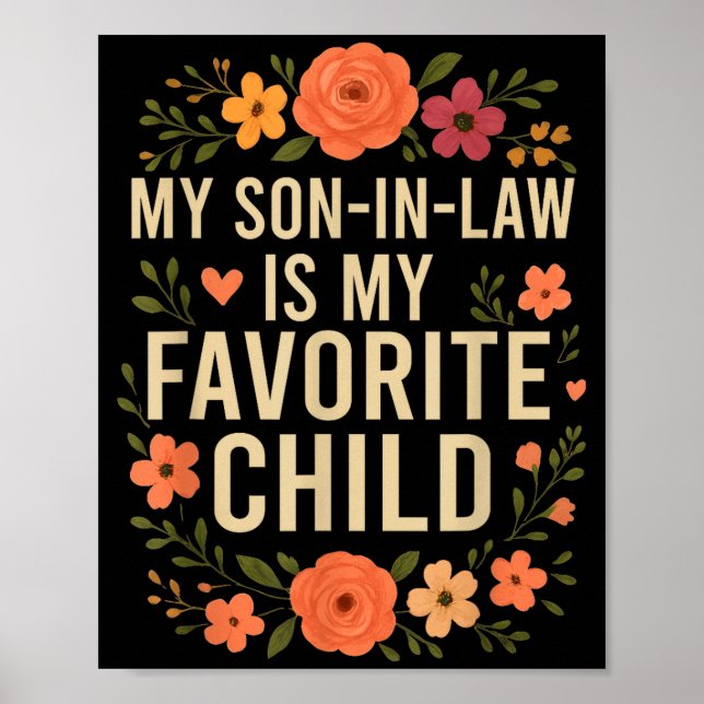 Affiche My Son In Law Is My Favorite Child Funny Family Ma (Devant)