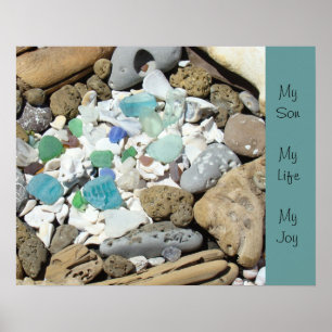 Affiche My Son My Life My Joy Art imprime Sea Glass Fossil