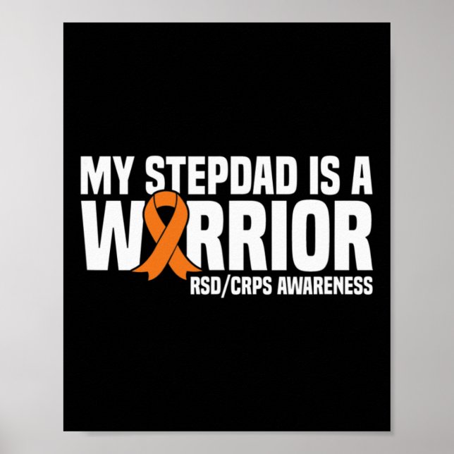 Affiche My Stepdad Est Un Guerrier Orange Ribbon Rsdcrps A (Devant)