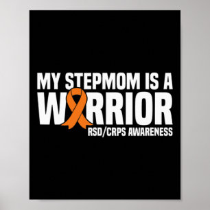 Affiche My StepMom Est Un Guerrier Orange Ribbon Rsdcrps A