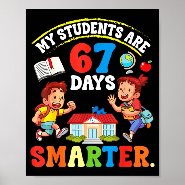 Affiche My Students Are 67 Days Smarter Teacher Clroom Cel (Devant)