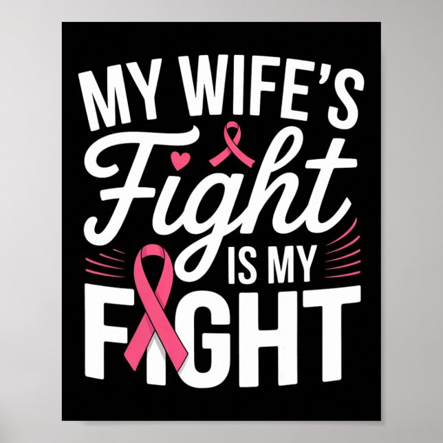 Affiche My Wife's Fight Is My Fight Breast Cancer Awarenes (Devant)