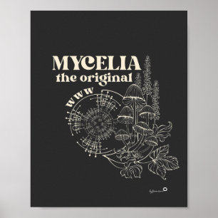 Affiche Mycelia l'original WWW design rétro
