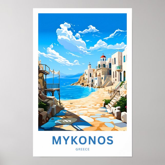 Affiche Mykonos Grèce Imprimer (Devant)