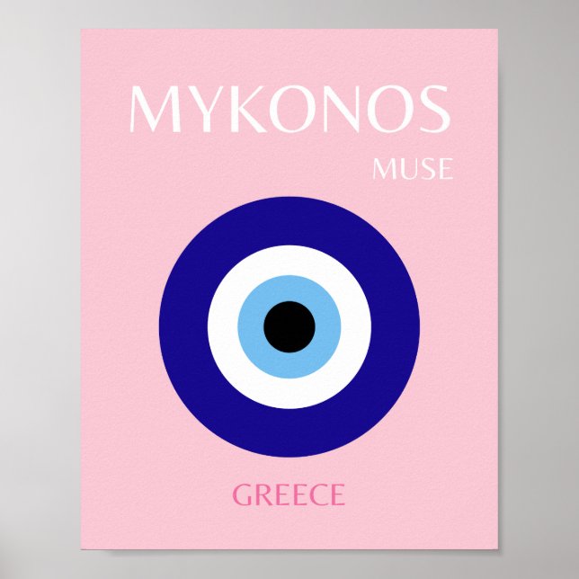 Affiche Mykonos Muse, Mykonos, Rose (Devant)