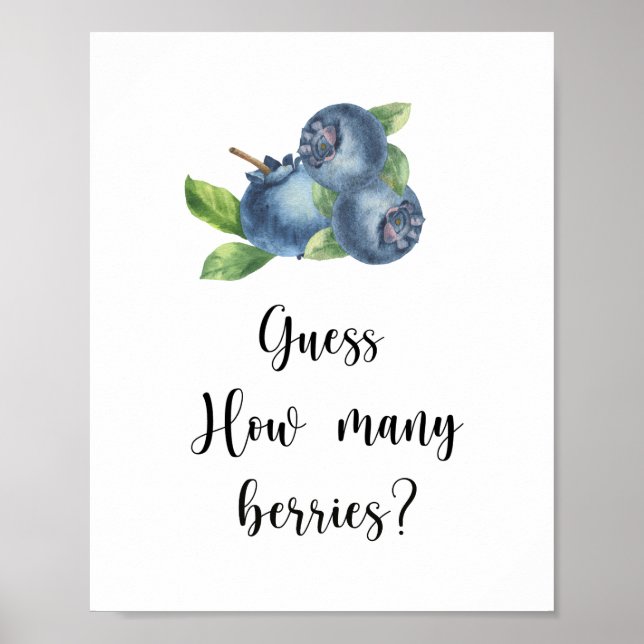 Affiche Myrtille - devinez combien de baies (Devant)