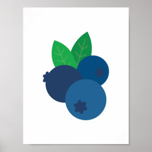 Affiche Myrtilles colorées du Maine