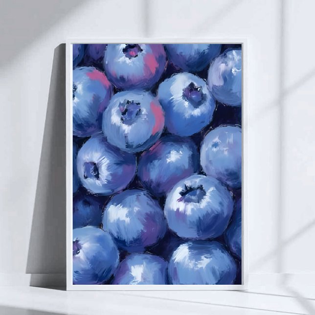 Affiche Myrtilles | Fruit Peint à l'aquarelle (Créateur téléchargé)