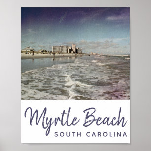 Affiche Myrtle Beach Caroline du Sud Vintage