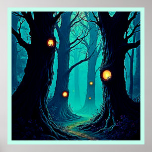 Affiche Mystère de la forêt Imaginaire foncé