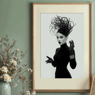 Affiche Mystère voilée : Monochrome avant-gardiste