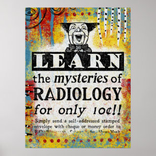 Affiche Mystères De Radiologie - Drôle Radiologue