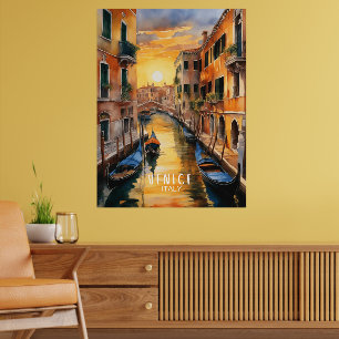 Affiche Mystérieusement beau coucher de soleil à Venise