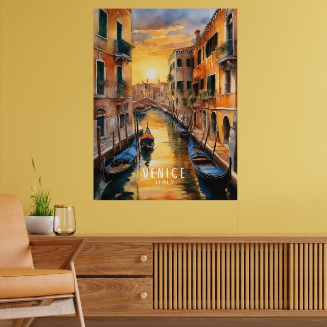 Affiche Mystérieusement beau coucher de soleil à Venise (Salon 2)