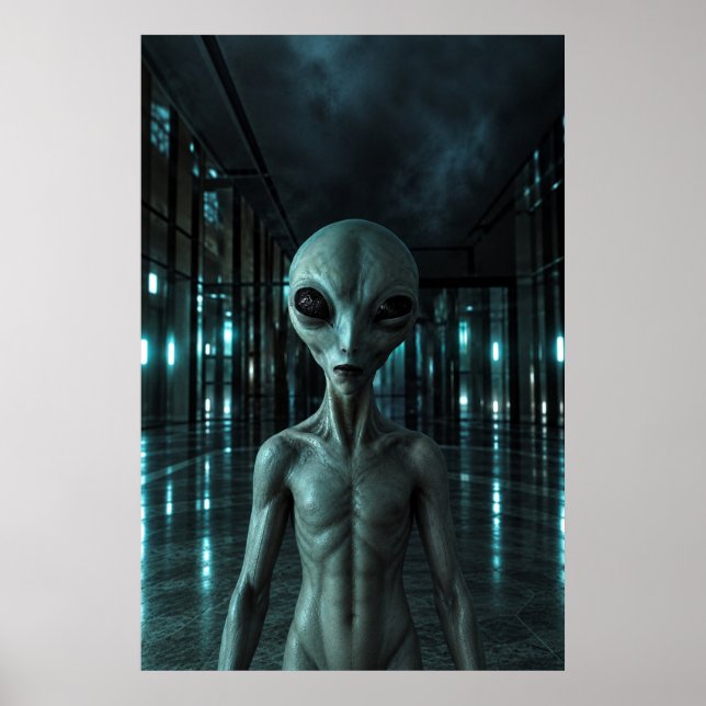 Affiche Mysterious Grey Alien (Devant)