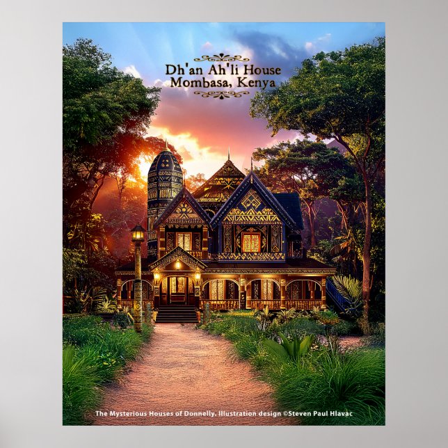 Affiche Mysterious Houses of Donnelly - No4 Mombasa Kenya  (Devant)