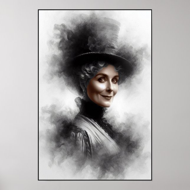 Affiche Mysterious Victorian Woman Portrait Art (Devant)