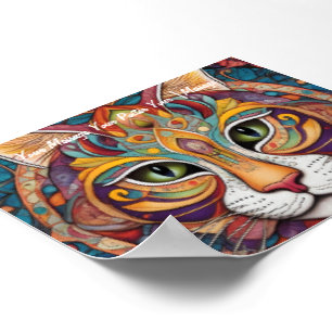 Affiche Mystic Boho Feline Mandala