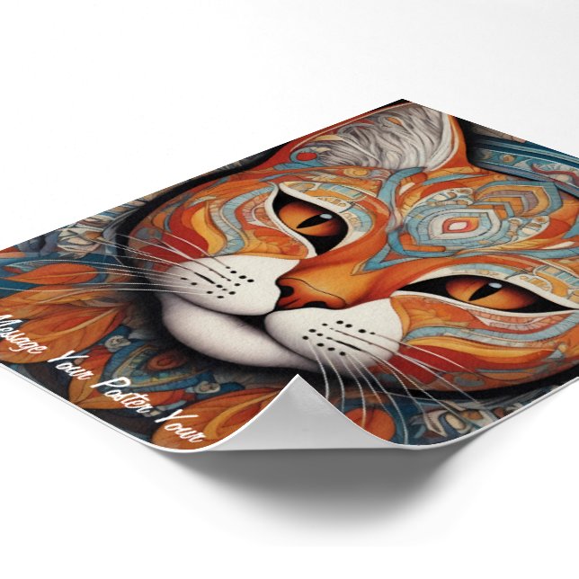 Affiche Mystic Boho Feline Mandala (Coin)