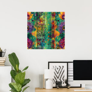Affiche Mystic Flow – Art abstrait psychédélique énergétiq