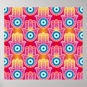 Affiche Mystic hamsa : design harmonieux.